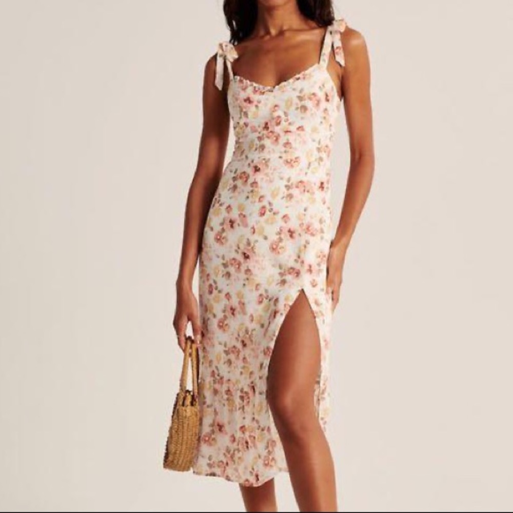 ABERCROMBIE and FITCH midi dress, floral print, large